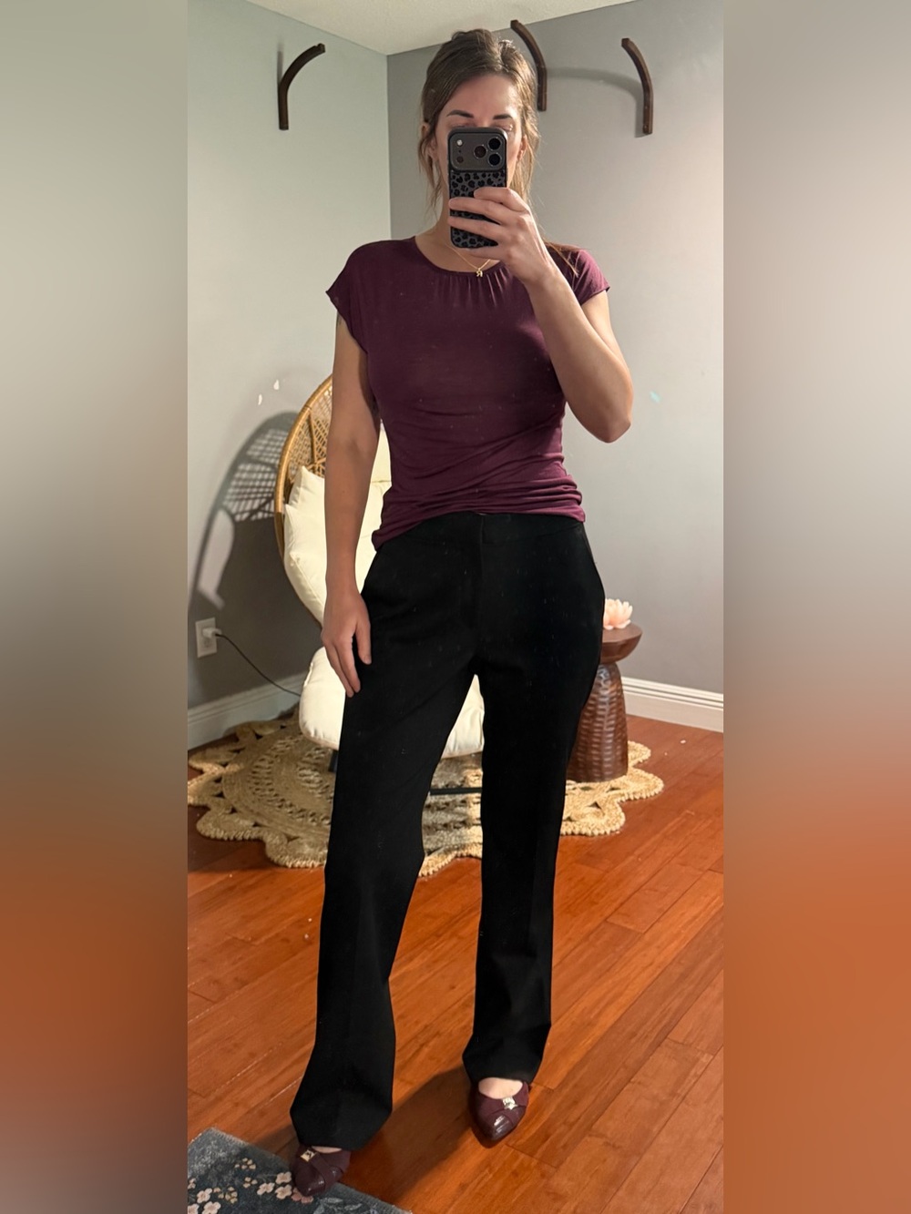 GAP Black Straight-Leg Dress Pants